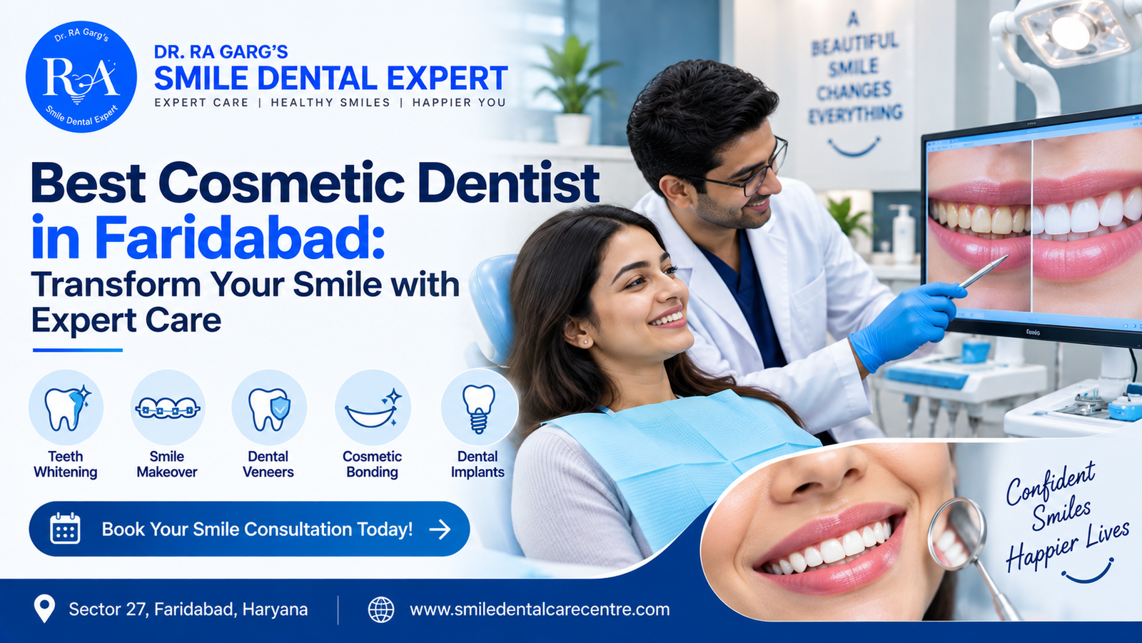 best cosmetic dentist in faridabad